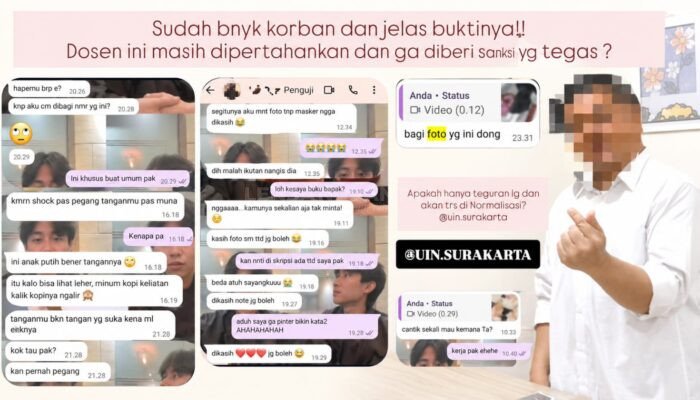Dosen UIN Surakarta Diduga Lecehkan Mahasiswi, Korban Sebut Sanksi Tak Tegas