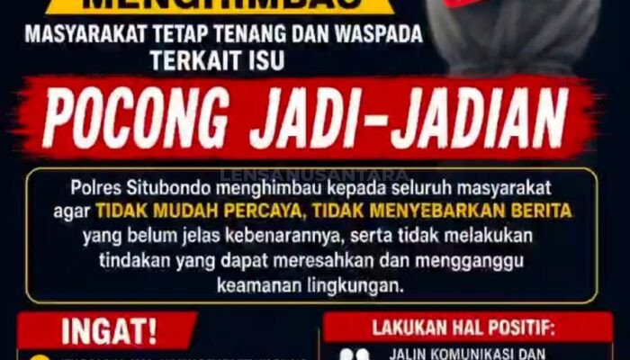 Polres Situbondo Imbau Warga Tetap Tenang Sikapi Isu Pocong Viral di Medsos