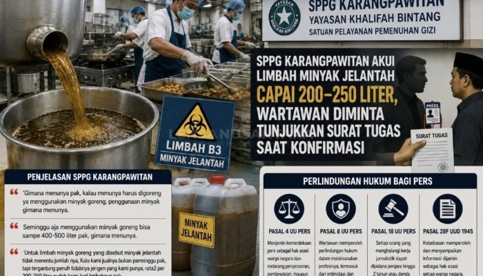 SPPG Karangpawitan Akui Limbah Minyak Jelantah Capai 200–250 Liter