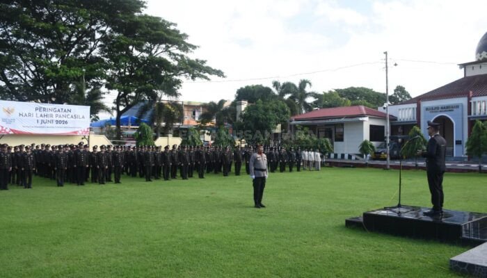Peringati Hari Lahir Pancasila, Polres Bulukumba Gelar Upacara Bendera Dipimpin Kapolres