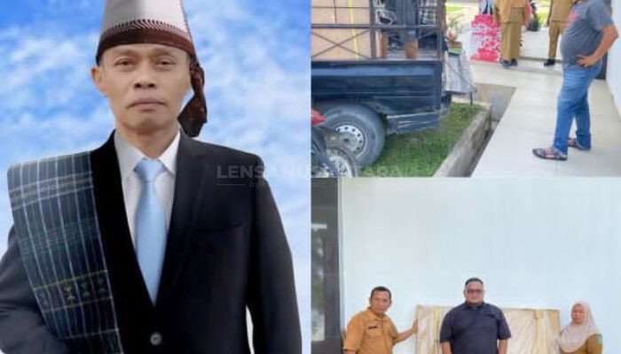 Dukung Pembinaan Olahraga,Camat Bandar Serahkan Bantuan Meja Tenis