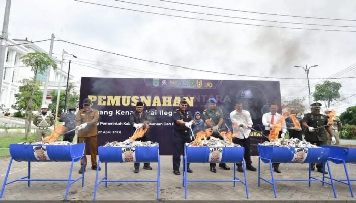 Pemkab Pasuruan dan Bea Cukai Musnahkan BKC Ilegal Senilai Rp6,3 Miliar; Minta Masyarakat Aktif Awasi Peredaran Rokok