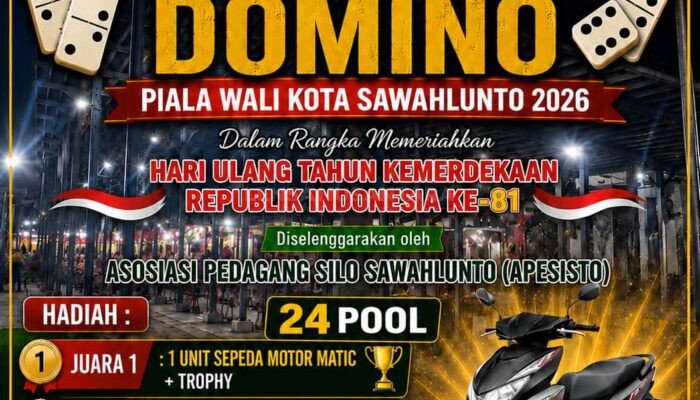 Open Turnamen Domino Piala Wali Kota Sawahlunto 2026 Siap Digelar, APESISTO Targetkan 24 Pool