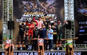 Raih Podium Perdana, Valrossi dan CRF250R Melesat di Kejurnas Motocross Bekasi
