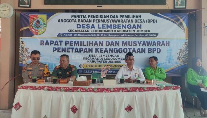 Pemilihan BPD Desa Lembengan Jember Gunakan Sistem Coblos Berlangsung Transparan