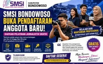 SMSI Bondowoso Buka Rekrutmen Anggota Baru, Siapkan Pelatihan Jurnalistik Gratis untuk Fresh Graduate