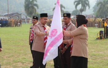 Wawako Sawahlunto Lepas Kontingen Pramuka ke Jambore Nasional 2026, Titip Pesan Jaga Nama Baik Daerah