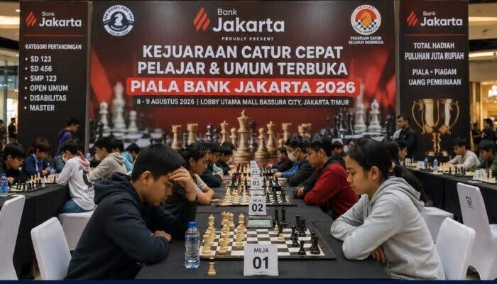 New Bassura Chess Club Gelar Debut Bergengsi Lewat Kejuaraan Catur Cepat Piala Bank Jakarta 2026