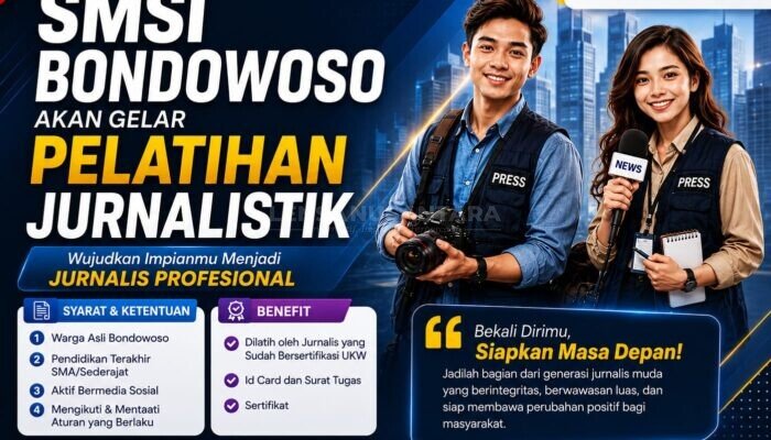 Gratis..!! SMSI Bondowoso Buka Pelatihan Jurnalistik, Wujudkan Impian Jadi Jurnalis Profesional