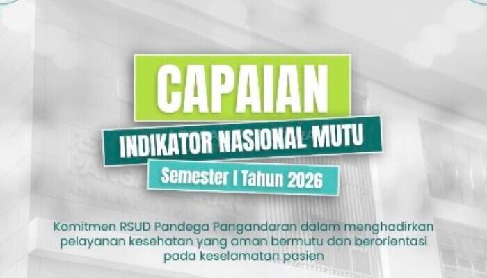 Capaian Indikator Nasional Mutu (INM) Semester I Tahun 2026 RSUD Pandega Pangandaran