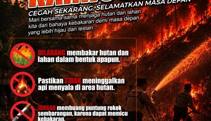 Jangan Bakar Hutan dan Lahan, Kapolres Aryo Ingatkan Ancaman 15 Tahun Penjara dan Denda Rp15 Miliar