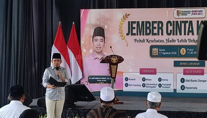 Gus Fawait Launching Jember Cinta Kesehatan, Sasar Operasi Katarak hingga Kaki Palsu