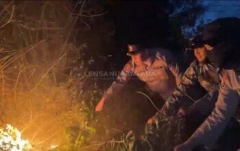 Kapolres Aryo bersama Tim Gabungan Tembus Medan Ekstrem, Padamkan Karhutla di Lereng Ijen